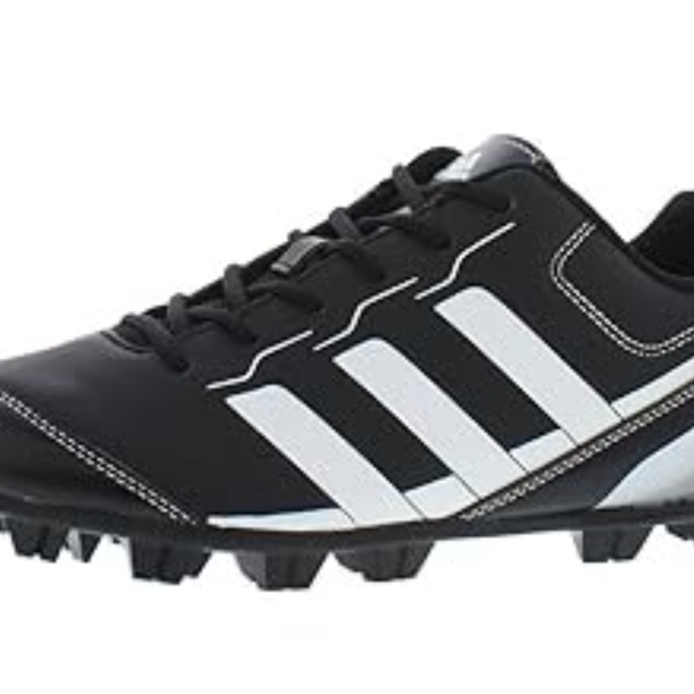 Adidas Kids Black and White Baseball Cleats